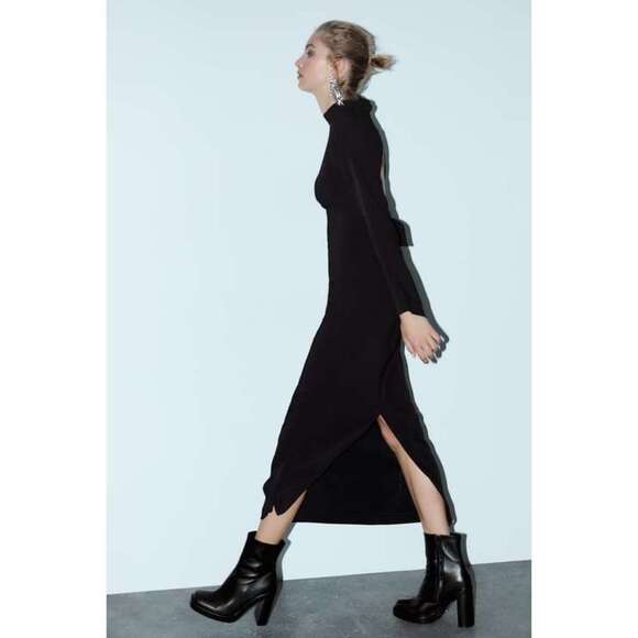 🖤 PLATFORM LEATHER HEELED ANKLE BOOTS - Picture 4 of 6